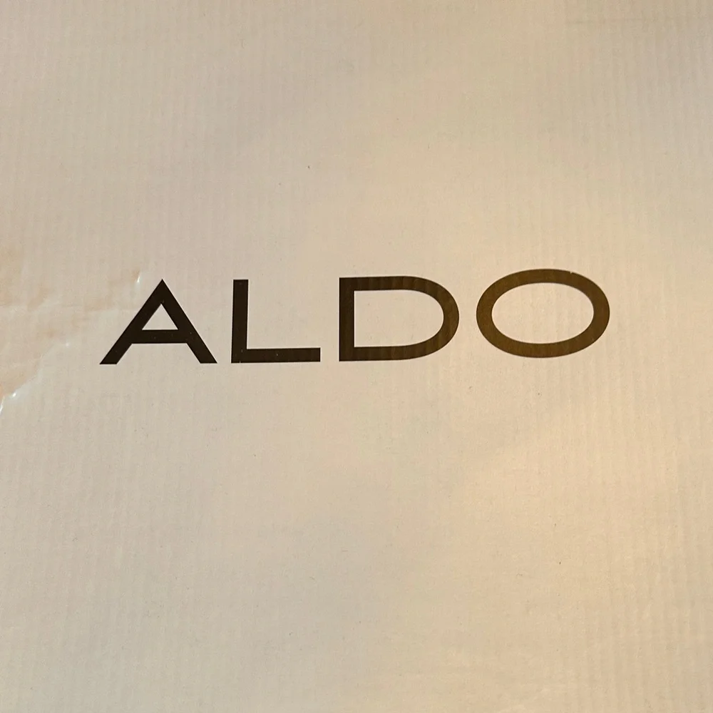 Women’s Aldo Beige Snakeskin Open-Toe Heels in Tan and Black Size 7 - Picture 5 of 6